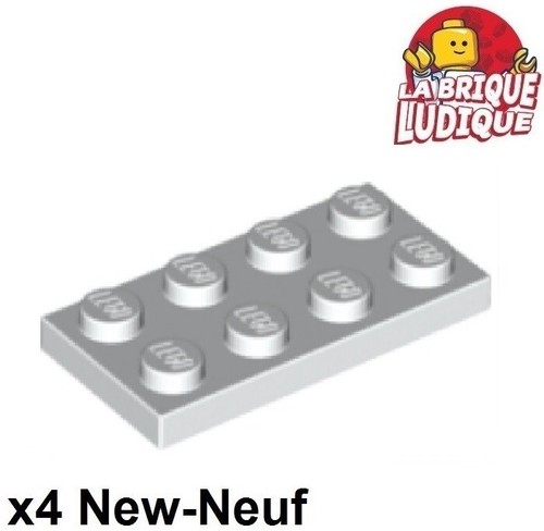 Lego plaque plate 2x4 4x2 - plaque,