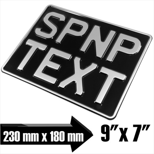 Targa pressata 9x7 nero - pressata,